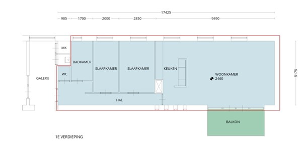 Floorplan - KNSM-Laan 579, 1019 LD Amsterdam
